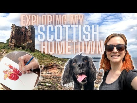 Discover My Scottish Hometown - Kirkcaldy, Fife + Painting Wild Strawberries In Watercolour - Ep23