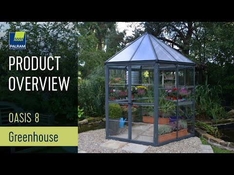 Växthus Canopia by Palram Oasis Hexagonal Aluminiumstomme med UV-Skyddade Polykarbonatpaneler, 6.1 m2