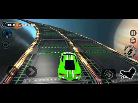 #games Impossible Stunt Car Tracks 3D: Blue Car Driving Stunts Levels 14 & 15 - Android GamePlay