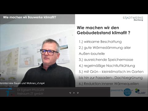 KLAR! Wirtschaftsregion Hartberg - Experteninterview mit DI Egbert Pfleger - Bewusstes Bauen