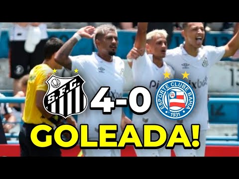 SANTOS 4 x 0 BAHIA: GOLEADA E GOL HISTÓRICO DE IVONEI!