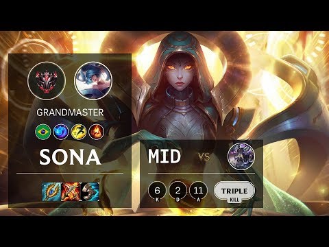 Sona Mid vs Kassadin - BR Grandmaster Patch 10.12