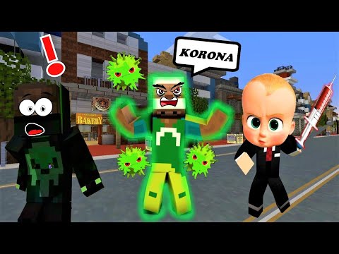 PATRON BEBEK KOMŞUDA KORONA VİRÜSÜ ÇIKTI!😱 - Minecraft