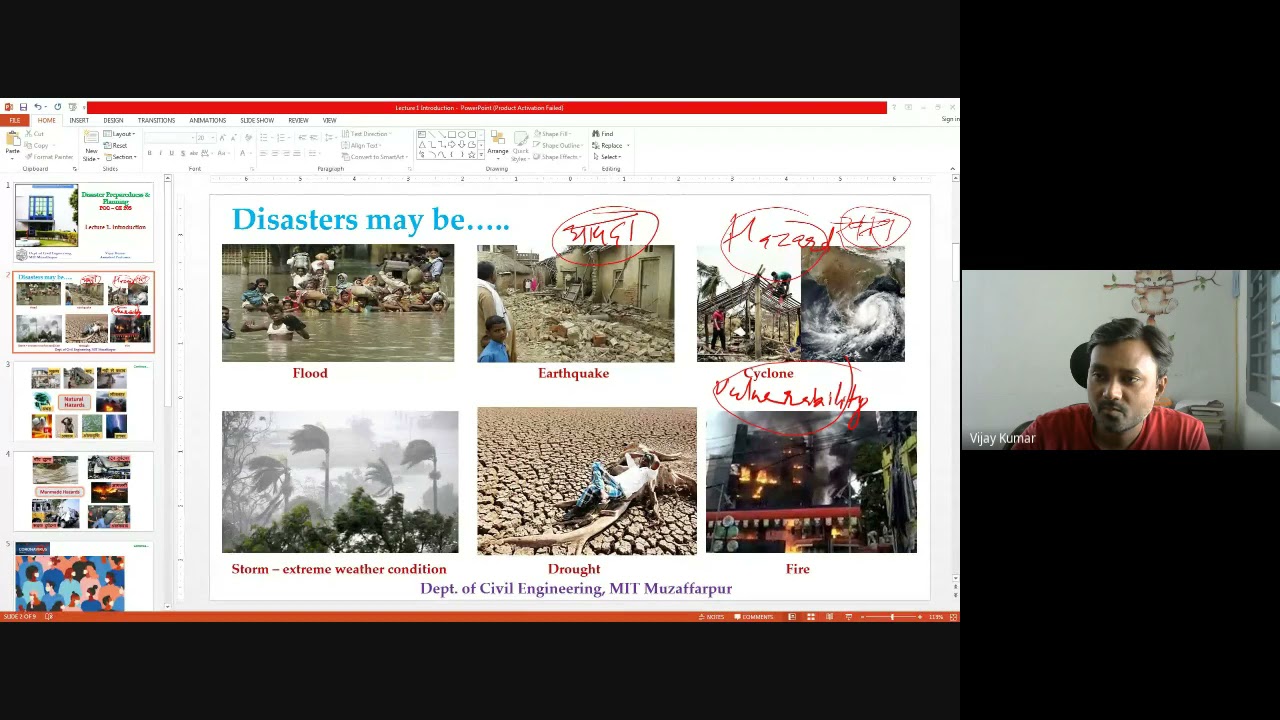 Lecture 1 Importance of Disaster Preparedness & Planning