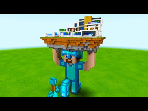 Building Every Block - Minecraft: How To Make a Pro Steve Holding up a House Statue Tutorial