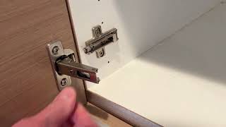 Uninstall and reinstall cabinet door with Salice hinges
