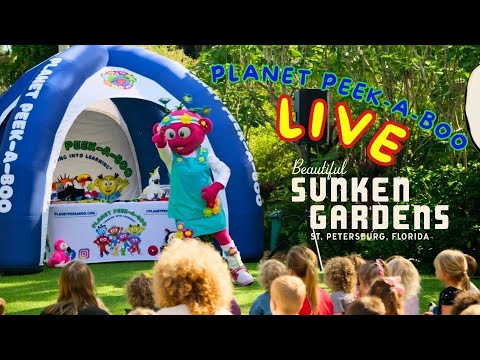 #liveshows #sunkengardens #childrensentertainment Just a "peek" @ LIVE show @Sunken Gardens