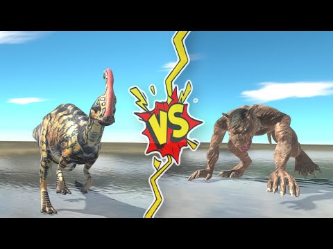 ARBS Werewolf VS Parasaurolophus | Animal Revolt Battle Simulator