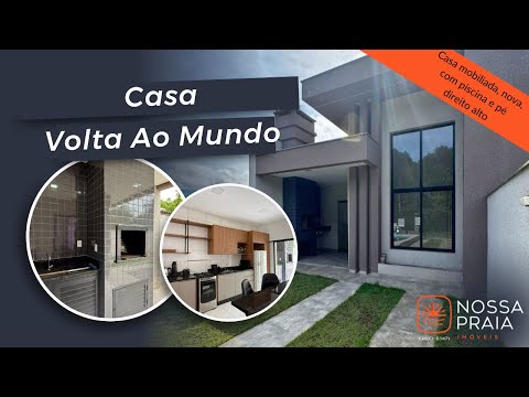 Vídeo - Casa com 3 dormitórios à venda, 91 m² por R$ 589.000,00 - Volta Ao Mundo I - Itapoá/SC - Casa em Volta ao Mundo I, Itapoá - à venda - Nossa Praia Imóveis