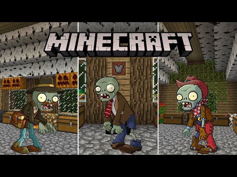 Plants vs Zombies in minecraft | Epic battle