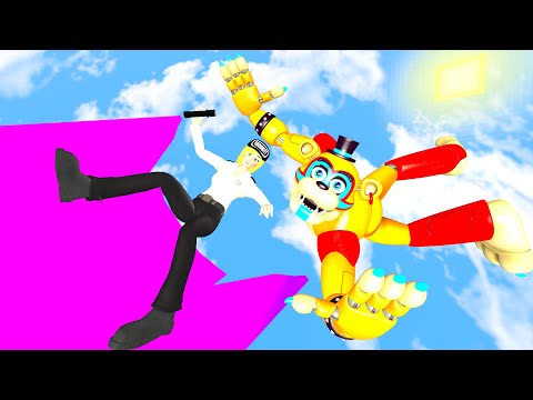FNAF 9 Security Breach Freddy Gregory & Vanessa Ragdoll Jumps and Falls [GMOD]