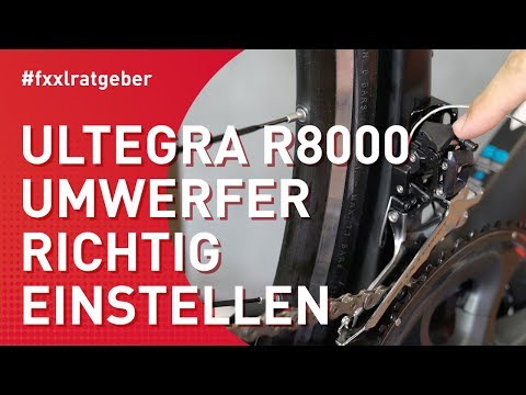 Adjusting the Shimano Ultegra R8000 front derailleur on a road bike