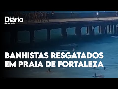 Três banhistas são arrastados por correnteza e resgatados na orla de Fortaleza