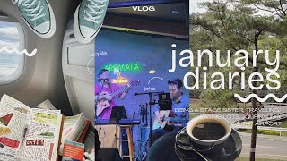 january vlog 🪿 my sister is a singer pianist! | traveling, cafés, airport journaling ☻
