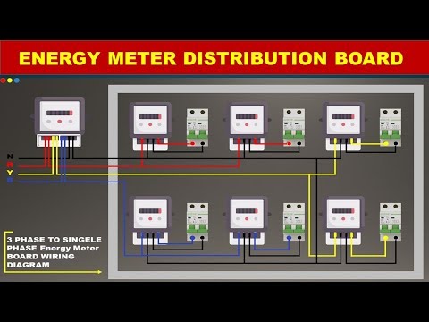 THREE PHASE ENERGY METER CONNECTION WIRING DIAGRAM- METER BOARD