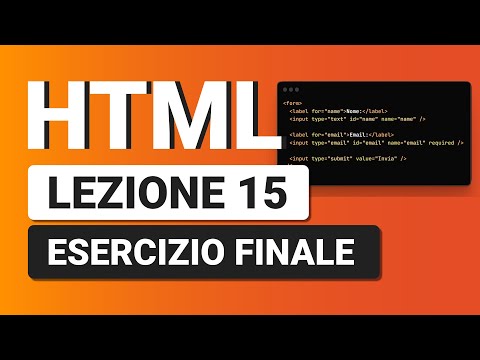 End of Course Exercise - HTML5 Tutorial Italian 15