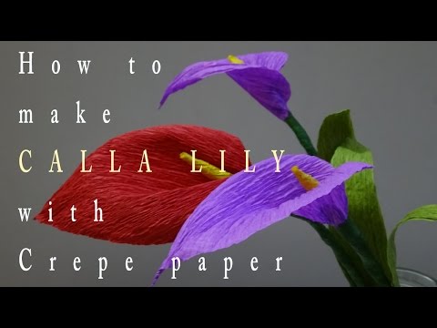 #DIY : How to make Calla Lilly with Crepe paper Video