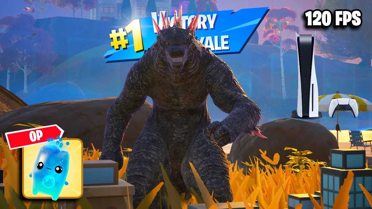 New Godzilla Skin High Elimination On PS5 | 120 FPS | Fortnite Chapter 6 Season 1
