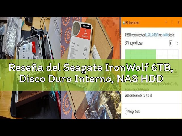 Vídeo relacionado con Seagate IronWolf 6TB, Disco Duro Interno, NAS HDD, CMR 3.5 Pulgadas, SATA 6 GB/s, 7200 RPM, caché de 256 MB para almacenamiento conectado a red RAID, Paquete Abre-fácil, Rescue Services (ST6000VNZ06)