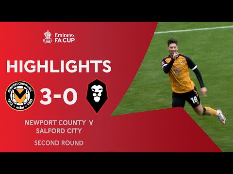Newport Ease Past 10-Man Salford | Newport County 3-0 Salford City | Emirates FA Cup 2020-21