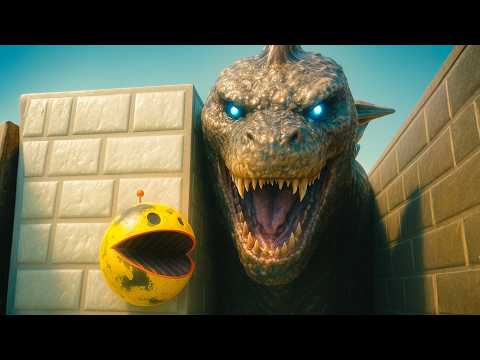 🤩Robot Pacman Vs 🐲Godzilla
