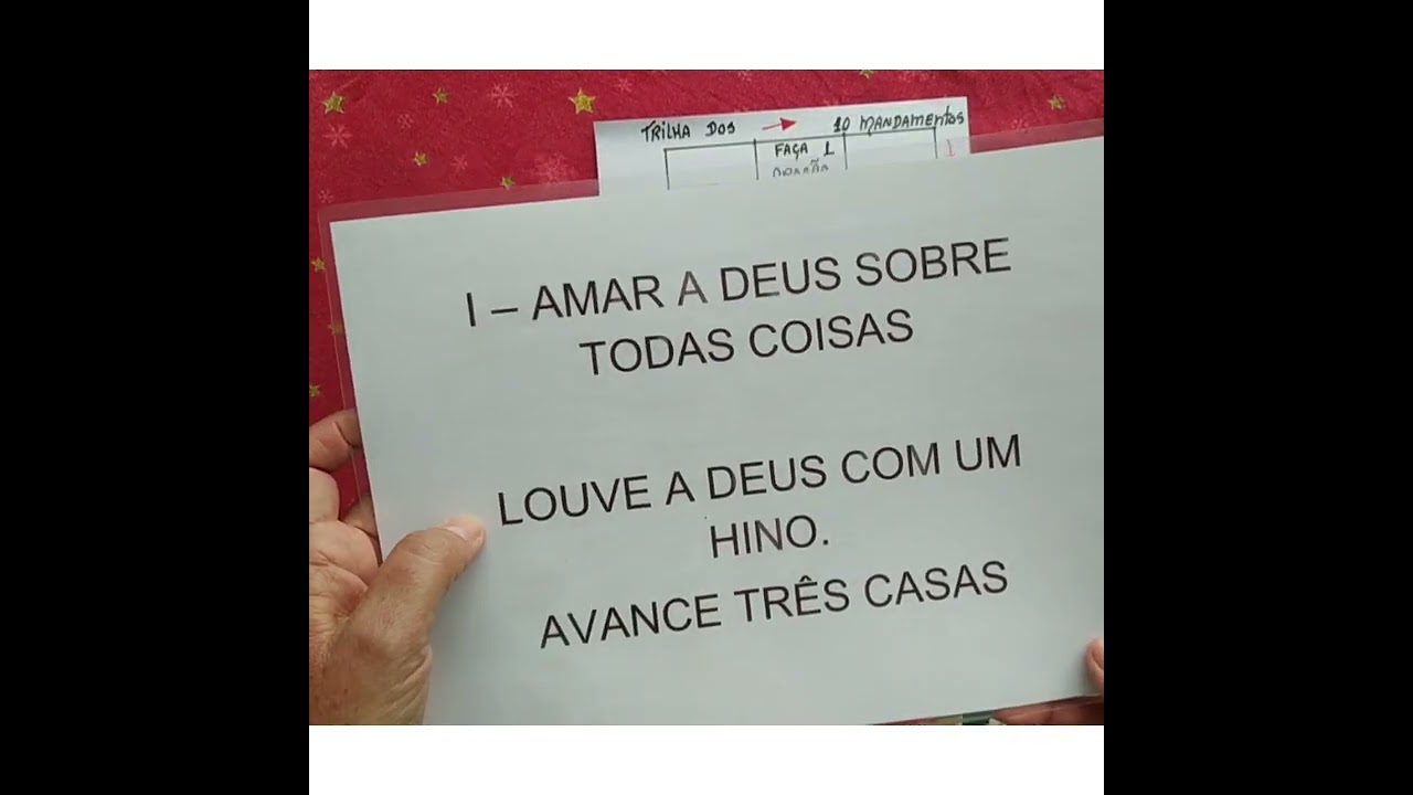 trilha para jogar aprendendo os 10 Mandamentos