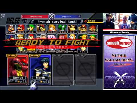 Smashburger Melee 1: IQHQ Fitz | Minty (Samus/Fox) vs SnooSnoo (Marth)