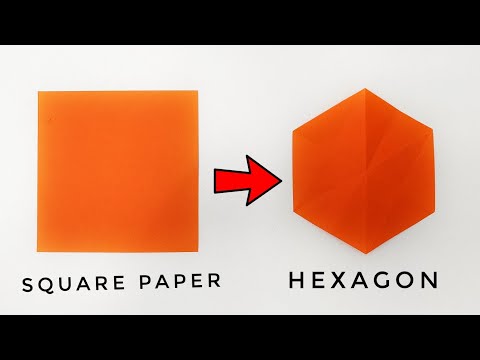 How to cut HEXAGON from a Square Paper - 1066