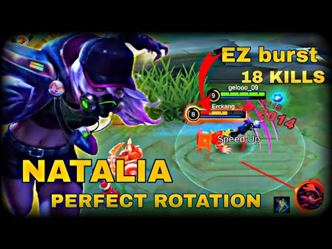 DO THIS NATALIA NONSTOP GANKING INSANE 18 KILLS | TOP GLOBAL NATALIA - MLBB