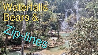 Kuang Si Waterfalls, Bear Rescue &amp; Zip-Line Descent | Luang Prabang, Laos