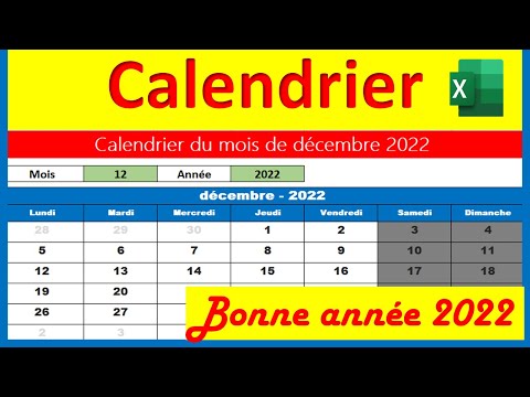 Calendrier 2022 🎂 Téléchargement Gratuit