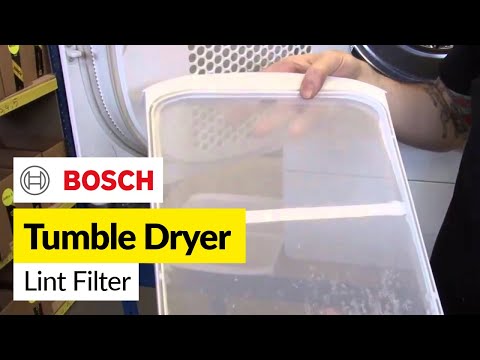 How to Change the Lint Filter in a Tumble Dryer - Bosch