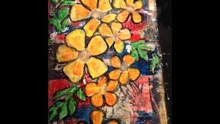 Mono Print Background journal page