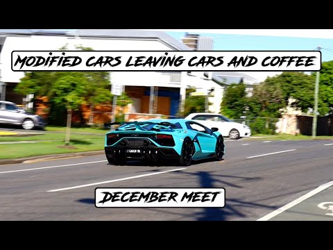 Modified Cars Leaving Cars and Coffee Brisbane - December Meet | Loud Cars, Exotic Supercars & More!