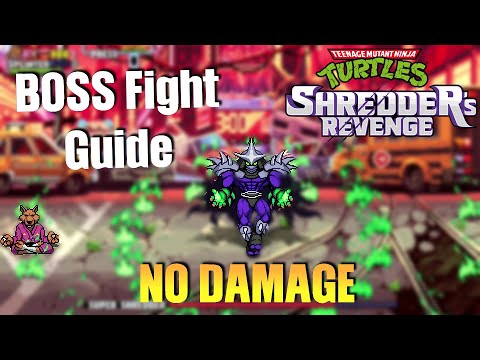 TMNT Shredder's Revenge - Who Needs A Dock? Super Shredder NO DAMAGE GUIDE [Trophy / Achievement]