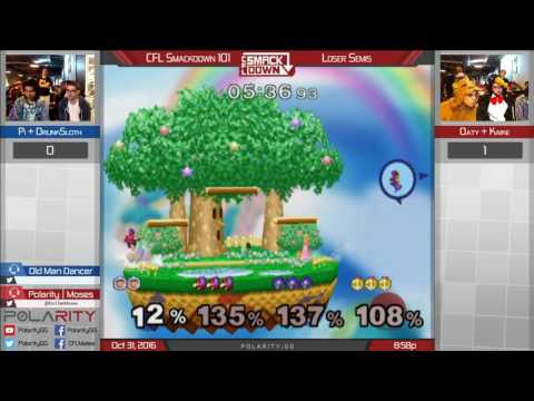 CFL Smackdown 101 Melee - Pi + Drunksloth vs Oaty + Kaike - Doubles Losers Semis