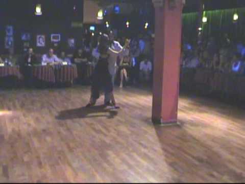  Maria Plazaola  and  Andres Laza Moreno  are  dancing  to  the  tango  "  El Ingeniero  "  by  Carlos di Sarli