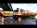 55 HIGH SPEED TRAINS CROSSING RAILROAD CROSSINGS Level Crossing Indian Railways Trains