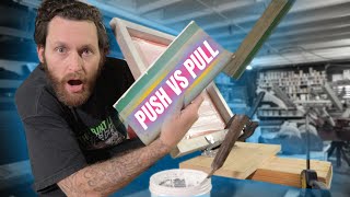 How to Screen Print at home [ Pushing vs Pulling a Squeegee ] Screen Printing Tips and tricks
