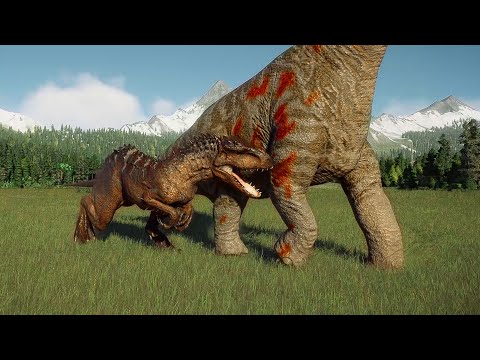Indominus Rex Hunting Brachiosaurus - Jurassic World Evolution 2