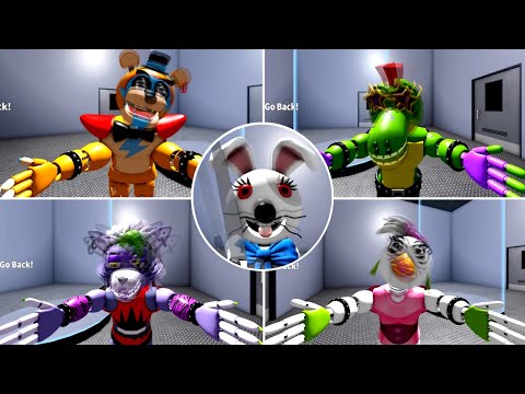 FNAF SECURITY BREACH - Test all the Bots NPC ALL Jumpscares