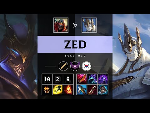 Zed Mid vs Galio: Godlike - KR Master Patch 14.22