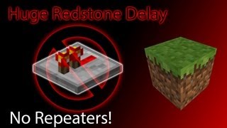 Super Long Redstone Delay Without Repeaters! - Minecraft