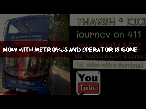 Thrash and kickdown | journey on 411 | YNI18CZ 504 | scania enviro 400 MMC | Southdown buses