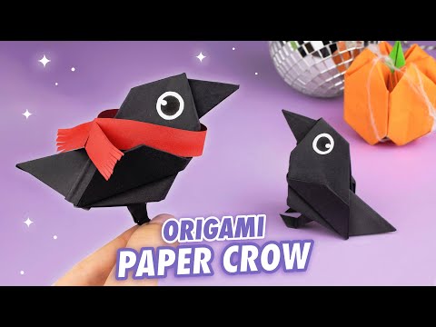 Оригами Сумочка ТЫКВА ВАМПИР ЛЕТУЧАЯ МЫШЬ И ЧЕРЕП из бумаги DIY ХЕЛЛОУИН Origami Pumpkin Bag