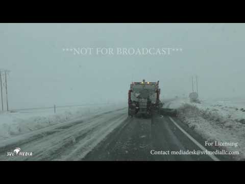 Goodland, KS Greely County   Spring Snowstorm Snow Removal Semi Accident   4 30 2017