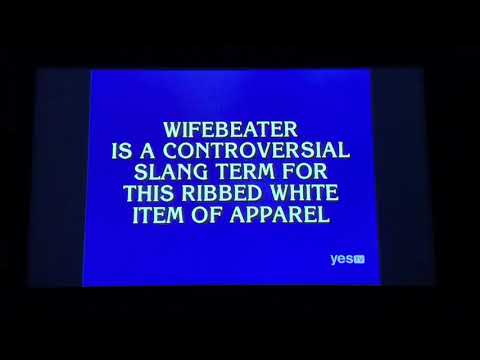 Double Jeopardy encore event, Ken Jennings DAY 75 - what kind of shirt? (11/30/04)