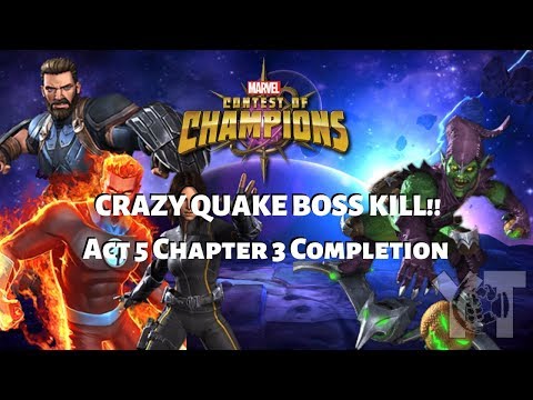 CRAZY Quake boss kill! Act 5 Chapter 3 Completion | Marvel Contest of Champions