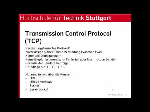 Verteilte Systeme 5 - Netzwerkkommunikation mit Sockets und Servlets