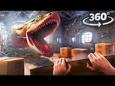 VR 360 TITANOBOA ON SNAKE ISLAND 2 - Fight the Titanoboa